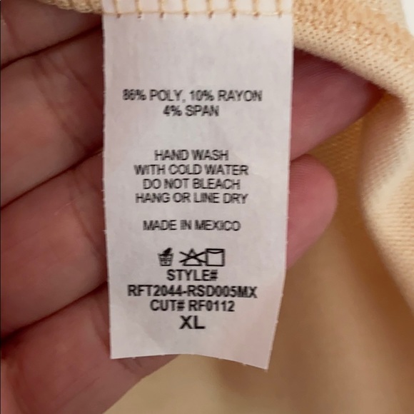 Riah Fashion - Cream Knot front top - Picture 3 of 3